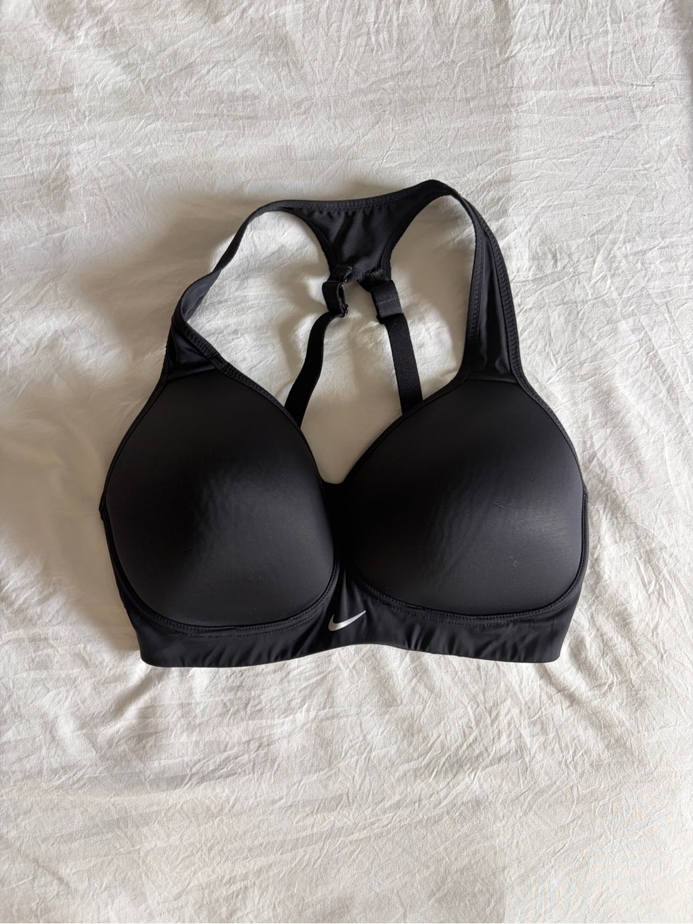 Nike Pro Rival High Impact Racerback Sports Bra, Black, 34E